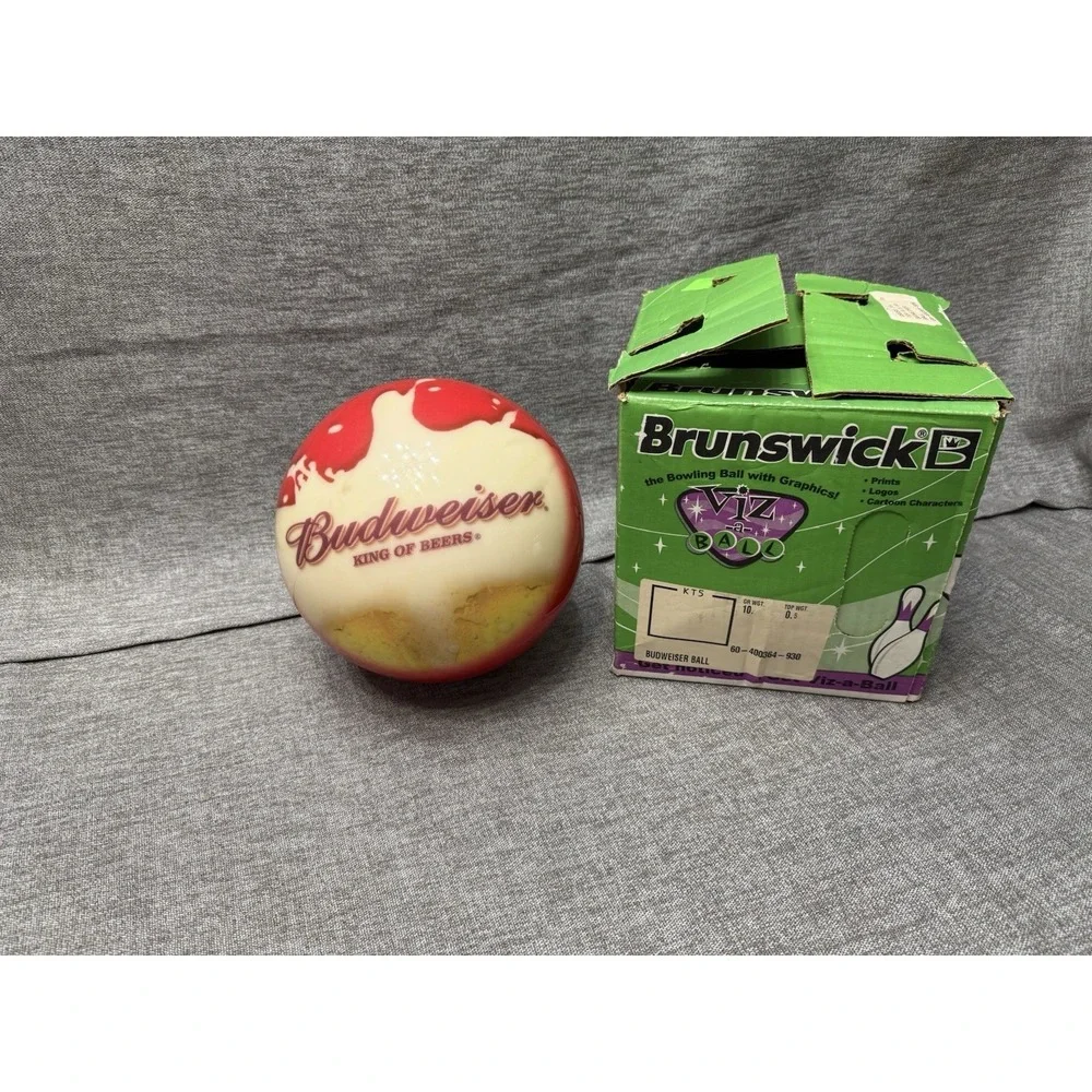 10lb NEW Undrilled Budweiser Brunswick Bowling Ball Beer